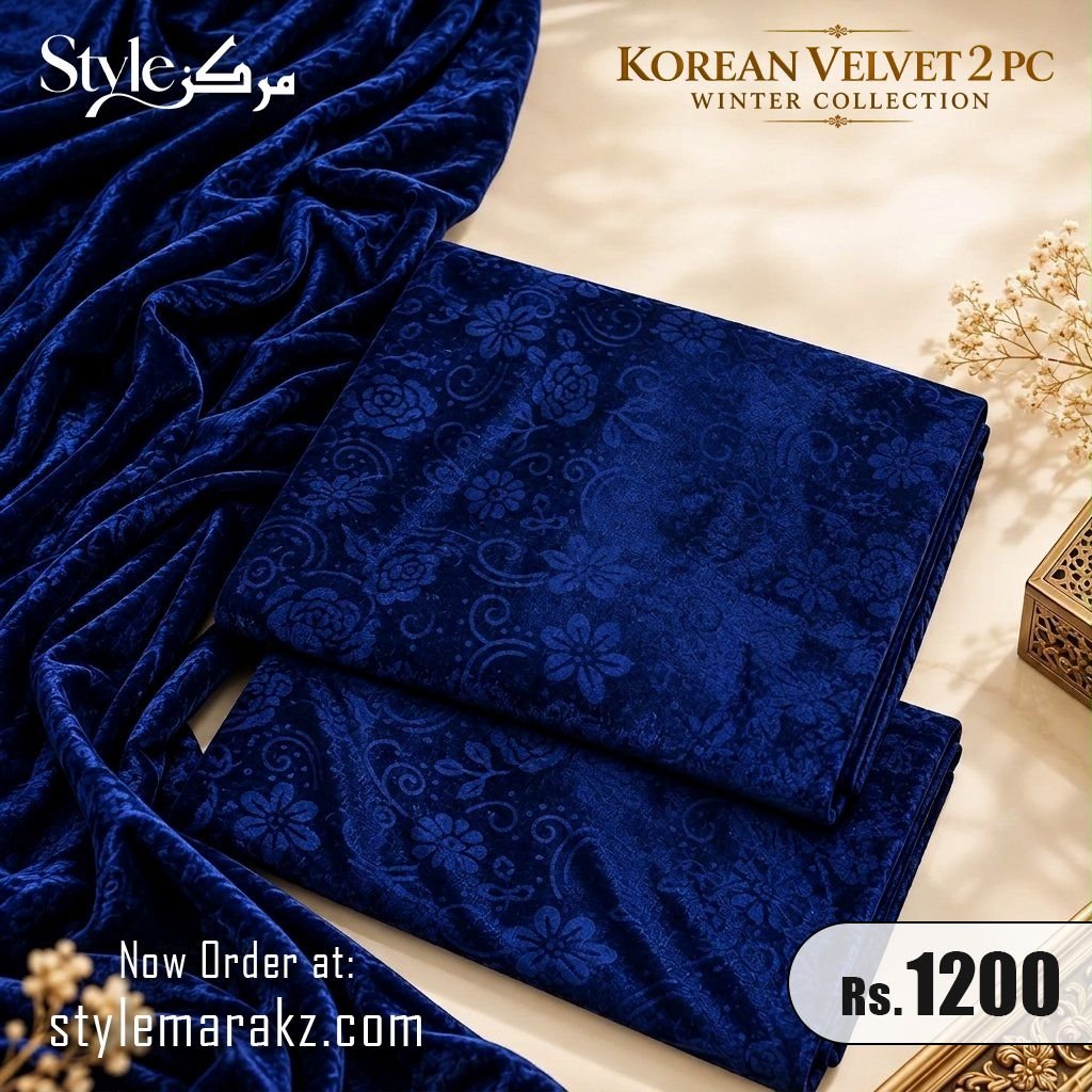 Korean Velvet 2pc by stylemarkaz